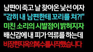 (실화사연)  남편이 죽고 날 찾아온 낯선 여자 미친 소리의 시발점이 밝혀지자 배신감에 내 피가 역류를 하는데 비장한 지옥의 복수를 시작했습니다ㅣ라디오드라마ㅣ사이다사연ㅣ