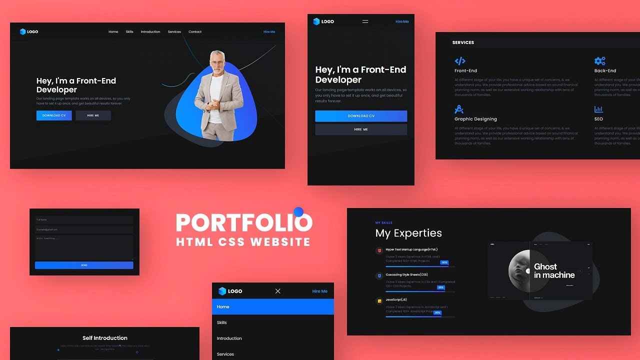 Create A Responsive Personal Portfolio Website Using HTML CSS And ...