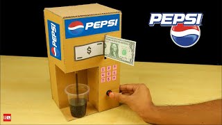 How to Make Pepsi Fountain Machine from Cardboard at Home