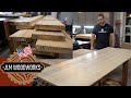 White Oak Countertop From Rough Sawn Lumber For a Farmhouse Laundry Room