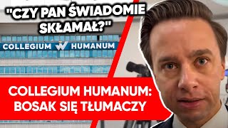 Bosak przyłapany na kłamstwie. Afera z Collegium Humanum