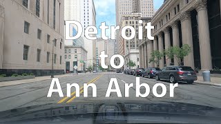 [4K] Driving from Detroit to Ann Arbor (US)