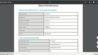 Maintenance Request Report Odoo