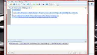 PowerShell Convert To HTML 1.wmv