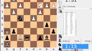 3 minute chess #134: IM Kacper Drozdowski vs IM Greg Shahade