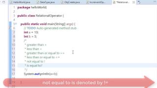 16 relational Operator in java