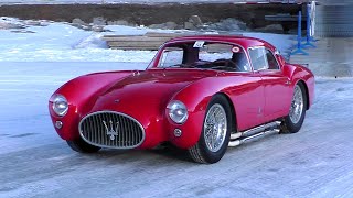 Maserati A6GCS/53 Pininfarina Berlinetta | Cold Start Up + Driving on Ice | St Moritz