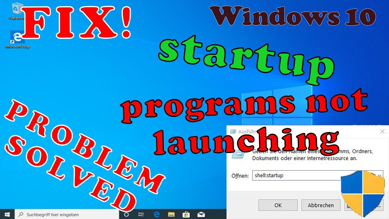 Windows 10 Startup Programs Not Launching / Not Working - FIX - YouTube