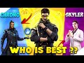 Skyler Vs Dj Alok Vs Chrono CR7 Ability| Best Charecter in Garena Freefire After Update | Pri Gaming