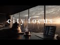 Deep Focus Music with Poweful Sub Bass│Cyber City Sunset Coding Ambience for Study & Work