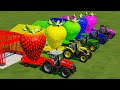 CLAAS vs STEYR vs DEUTZ vs FENDT vs VALTRA TRACTORS BATTLE WITH STRAWBERRY - Farming Simulator 22