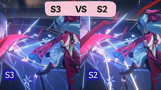 Carlotta S2 vs S3 Compared Side By Side (714k Nuke,35 second) |Wuthering Waves