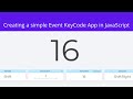 Create a JavaScript event keycode app - Find any keycode on your keyboard!
