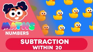 Subtraction within 20 | Subtraction | Numbers|  Maths | FuseSchool Kids