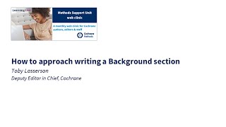 How To Approach Writing A Background Section