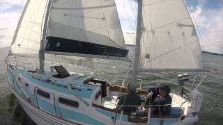 Sailing on the Rappahannock River. Allied Seawind 32