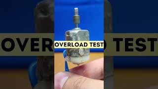 Overload experiment with motor