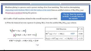 AP Chemistry Exam Review: Free Response Question #3 from the 2024 Exam