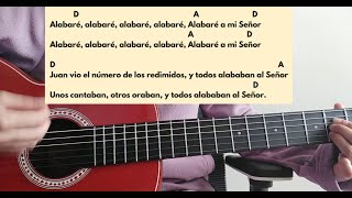 Alabaré, alabaré a mi señor - Tutorial de guitarra SÚPER FÁCIL