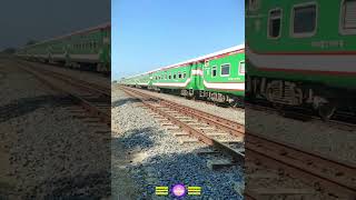 Kurigram express at high speed through rail brige #train #short #video