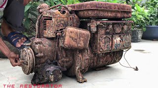 Kick Start Engine Military  Generator Rusty | Restoration Military Generator Vintage 1971r