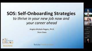 2022 NOW Encore Series: Self Onboarding Strategies to Thrive in Your New Job Now and in Your Career