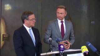 Pressestatement Lindner und Laschet - Verfassungskommission NRW