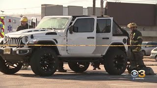 Police Investigating After Someone Tried To Torch Jeep With Man's Body Inside In South Philadelphia