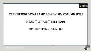Python Pandas - DataFrame Part3