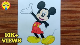 How to draw Mickey mouse [EASY] - Step by step // Easy drawing for Kids