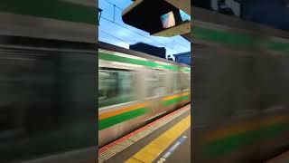 湘南新宿ライン特別快速　新川崎駅高速通過【時速110Km❓】本気通過