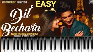 Dil Bechara - Title Track | Sushant Singh Rajput | Easy Piano Tutorial | HomeMade Music
