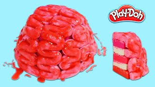How to Make a Spooky Halloween Play Doh Brain Cake | Fun & Easy DIY Play Dough Crafts!