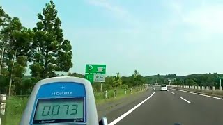 ⑦計測日2017年7月15日 東北自動車道 水沢IC付近→金成PA(線量上昇区間)