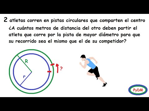 2 Atletas Corren En Una Pista Circular (ventaja Para Mismo Recorrido ...