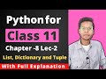 Python for Class 11 | Chapter 8 | Lecture 2 | Vishal Kumar | in Hindi