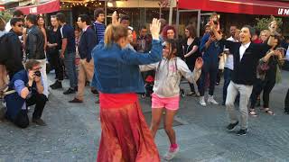 Olivier Chants Hare Krishna on the Music Festival Day in Paris and Passersby Dance