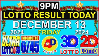 Lotto Result Today 9pm December 13 2024 PCSO