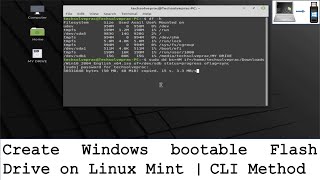 Windows bootable USB on Linux Mint | CLI method