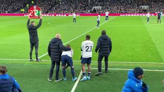 Spurs - Kulusevski’s first game and Son hugging Conte