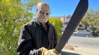 Gemmy 2010 Life Size Animated Jason Voorhees Review / Demo 🎃