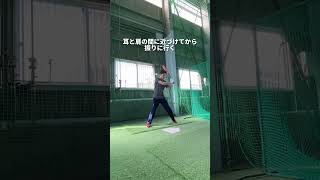 耳と肩の間に近づける #バッティング #shorts