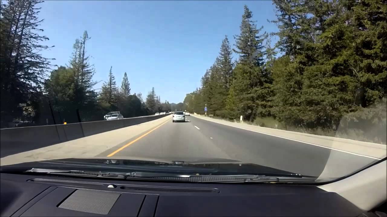 SF Bay Area - Driving From Santa Cruz To San Jose On CA Route 17 - YouTube