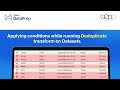 How to remove duplicates based on a condition from a dataset?