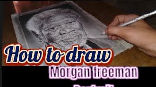 Drawing Morgan freeman | Portrait Tutorial for BEGINNERS