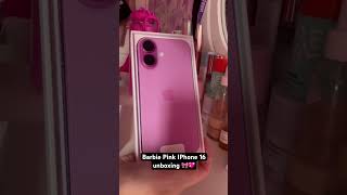 Barbie Pink IPhone 16 Unboxing!! #iphone #short