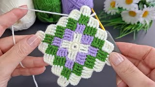 Fabulous easy crocheted blanket motif making✅️Tığ işi kolay örgü battaniye motif yapımı