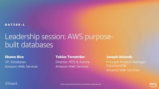 AWS re:Invent 2019: Leadership session: AWS purpose-built databases (DAT209-L)