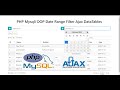 PHP Mysqli OOP Date Range Filter Ajax DataTables