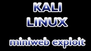 Kali Linux - Mini Web Arbitrary Upload Exploit